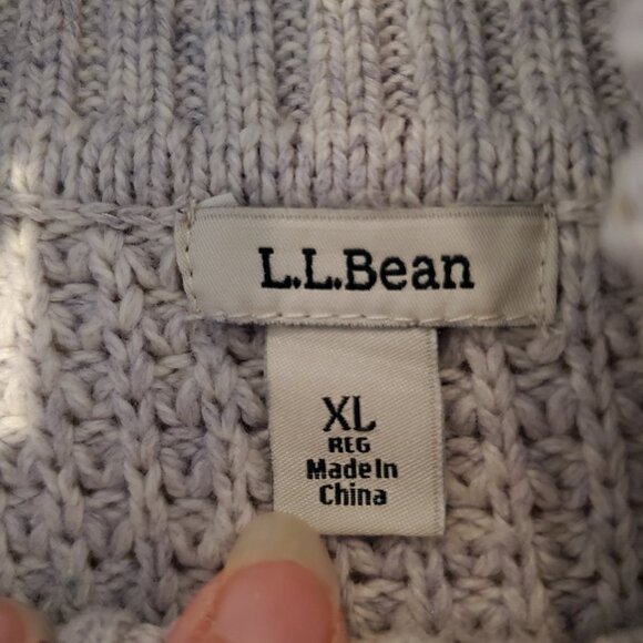 L.L. BEAN SZ XL Women's Cotton/Merino Wool Blend Long Striped Pullover Sweater - Picture 4 of 10